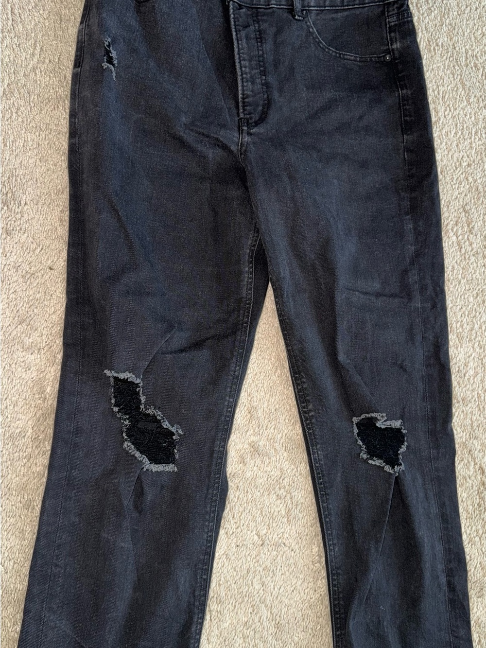 Express Black high rise mom jeans